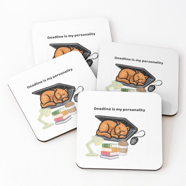 Item preview, Funny Deadline Cat Sticker – Student Meme, Study Humor, Relatable College Life Design designed and sold by PRFashions.