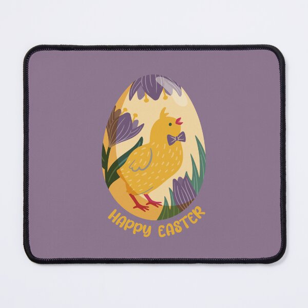 Item preview, Chick in a yellow Easter egg with crocuses – Happy Easter designed and sold by InkofNocturna.