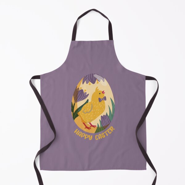 Item preview, Chick in a yellow Easter egg with crocuses – Happy Easter designed and sold by InkofNocturna.