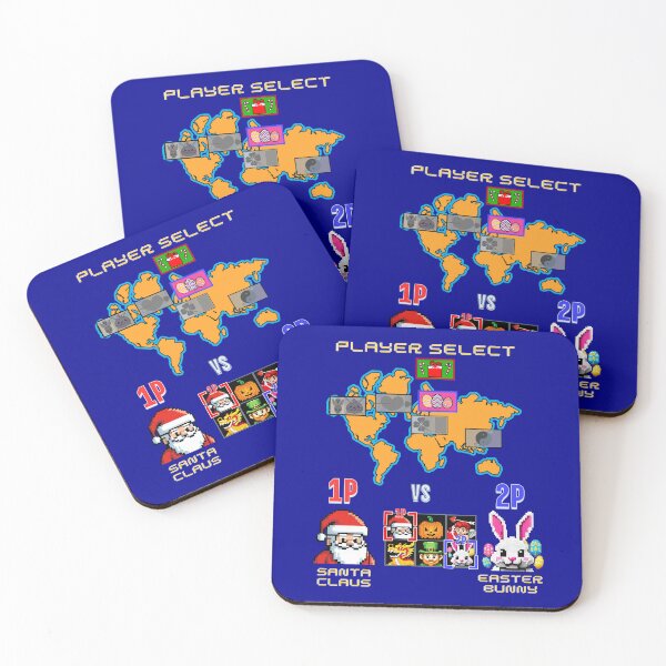 Item preview, PLAYER SELECT: Santa Claus VS Easter Bunny designed and sold by FREEKNSTEIN.