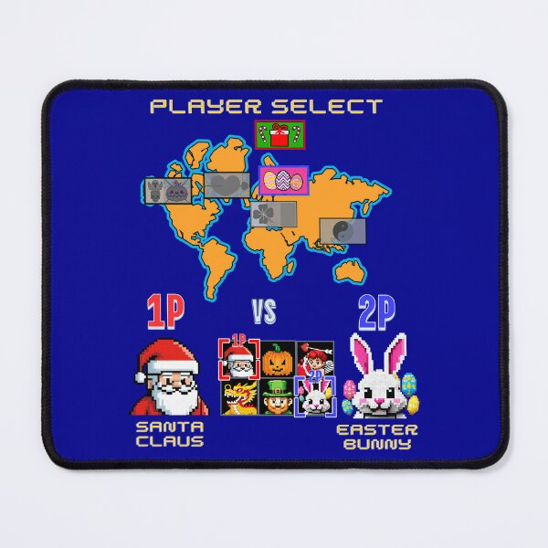 Item preview, PLAYER SELECT: Santa Claus VS Easter Bunny designed and sold by FREEKNSTEIN.