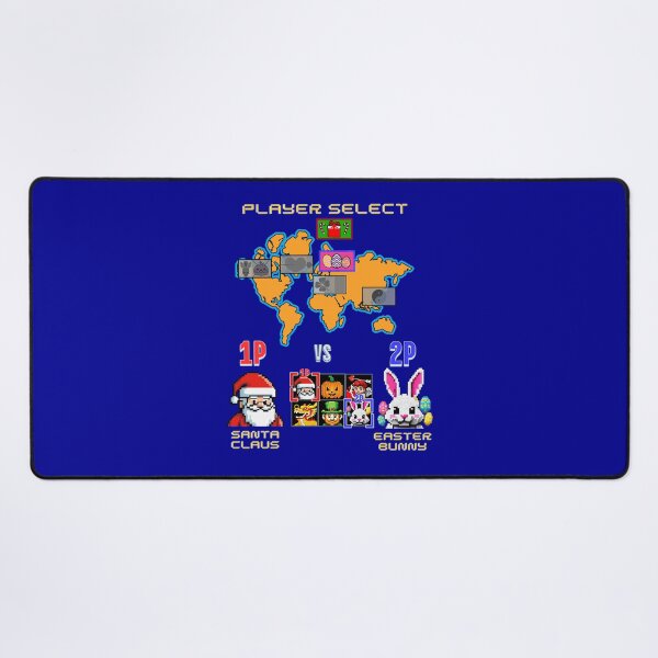 Item preview, PLAYER SELECT: Santa Claus VS Easter Bunny designed and sold by FREEKNSTEIN.