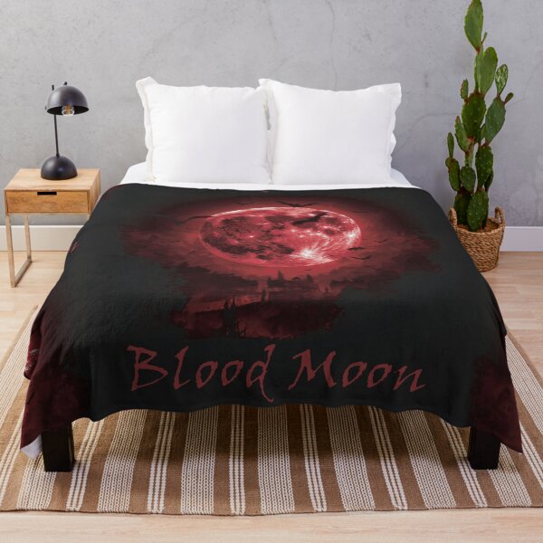 Item preview, Blood Moon Dark Fantasy T-Shirt – Gothic Moon Design designed and sold by slumber-1.