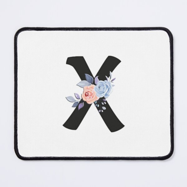 Item preview, Floral Letter X - Elegant Rose Monogram Initial Art designed and sold by PixelVibe Art.