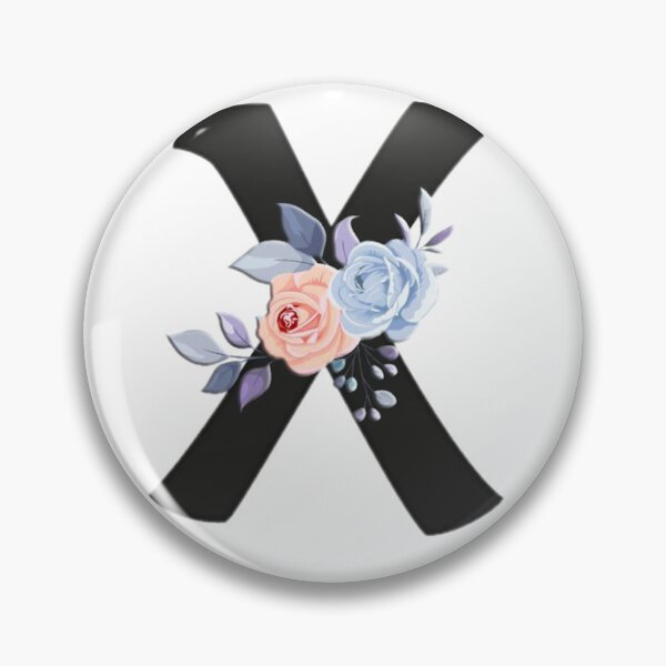 Item preview, Floral Letter X - Elegant Rose Monogram Initial Art designed and sold by PixelVibe Art.