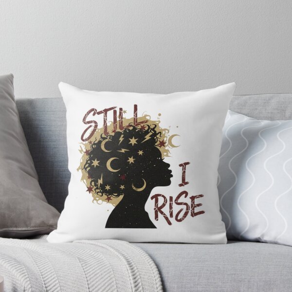 Item preview, Empowered Essence: Divine Afro Woman with Celestial "Still I Rise" designed and sold by BadNBlerdy.