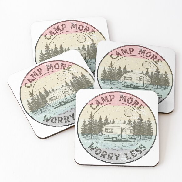 Item preview, Camp More Worry Less Vintage Outdoor Camper Camping Design designed and sold by Ladys-Gents.