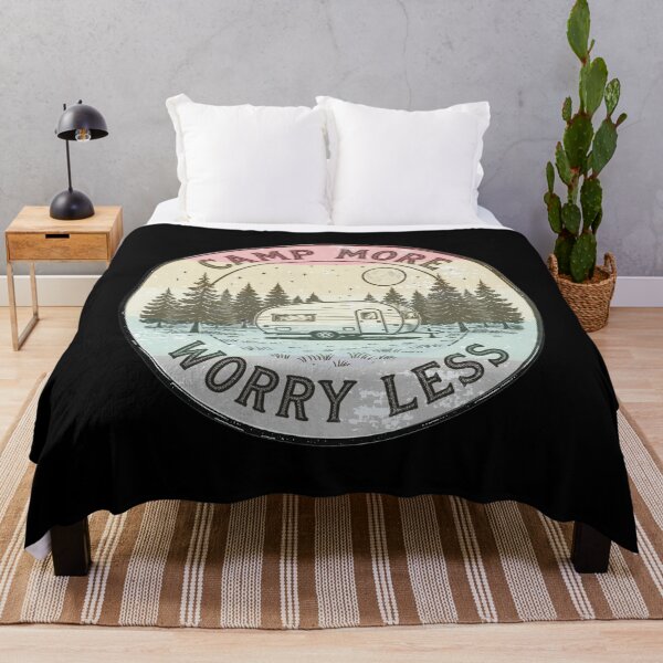 Item preview, Camp More Worry Less Vintage Outdoor Camper Camping Design designed and sold by Ladys-Gents.