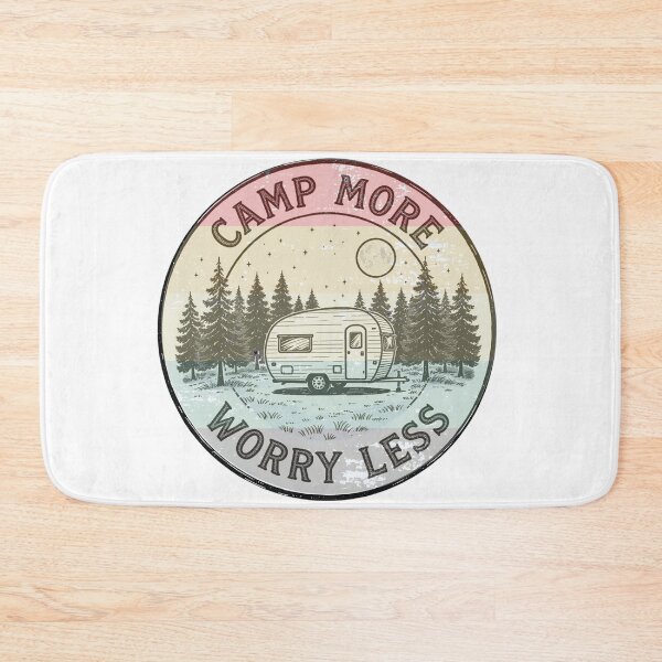 Item preview, Camp More Worry Less Vintage Outdoor Camper Camping Design designed and sold by Ladys-Gents.