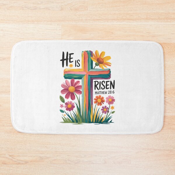 Item preview, He Is Risen T Shirt Easter Decor Biblical Verse Christian Cross Floral Tee Matthew 28:6 Religious Spring Flower Shirt designed and sold by Dmo3HarkoArt.