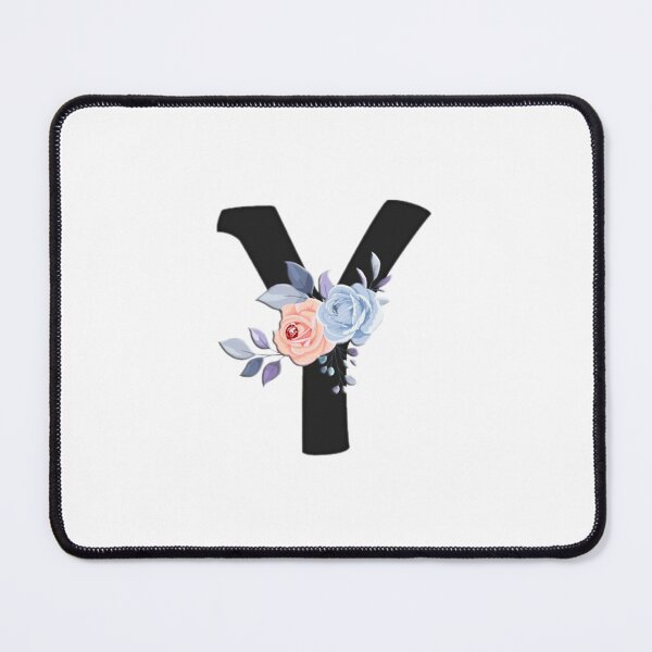 Item preview, Floral Letter Y - Elegant Rose Monogram Initial Art designed and sold by PixelVibe Art.