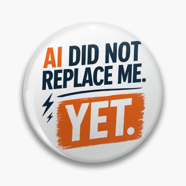 Item preview, AI did not replace me. Yet designed and sold by aipolohu.