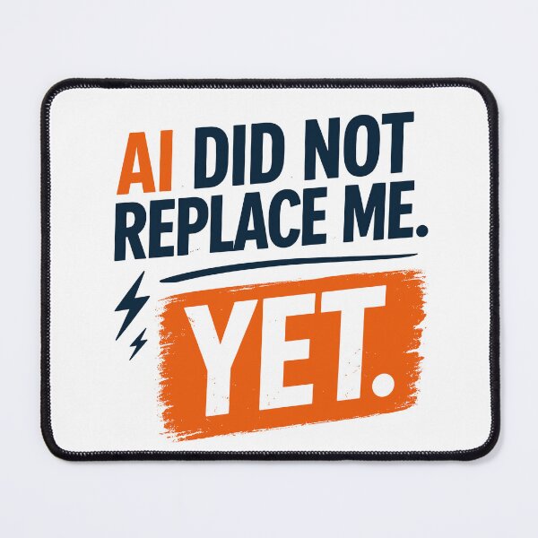 Item preview, AI did not replace me. Yet designed and sold by aipolohu.
