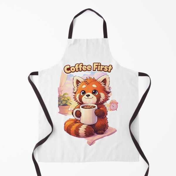 Item preview, Coffee First – Red Panda Life designed and sold by Creative and Humorous Arts.