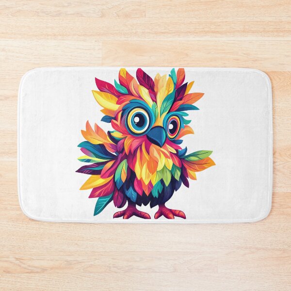 Item preview, Psychedelic Rainbow Owl - Vibrant Neon Fantasy Bird Art Print designed and sold by DesignArtist.ia.