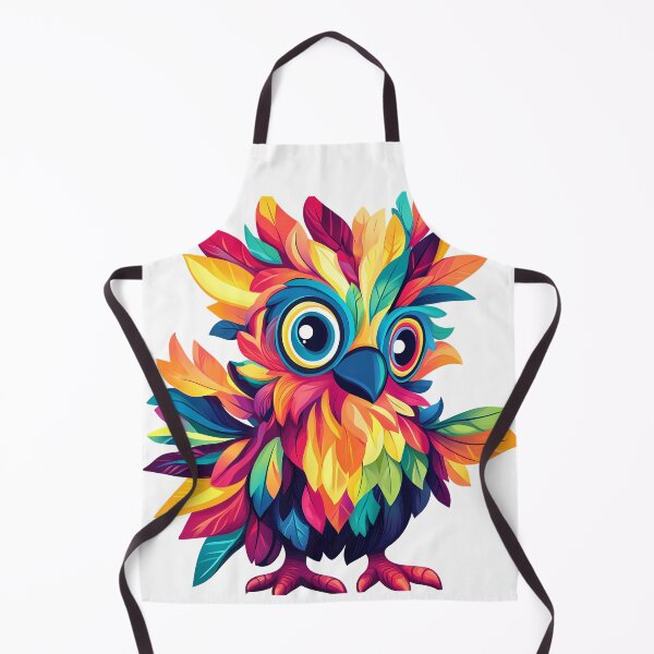 Item preview, Psychedelic Rainbow Owl - Vibrant Neon Fantasy Bird Art Print designed and sold by DesignArtist.ia.