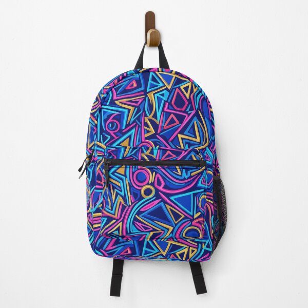 Item preview, Neon Geometric Pattern with Bright Shapes designed and sold by RidaSalArt.
