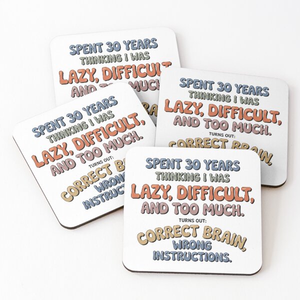Item preview, Neurodivergent Humour T-Shirt | Late ADHD Diagnosis Funny Gift | Wrong Instructions Brain Tee designed and sold by wyrddifferent.