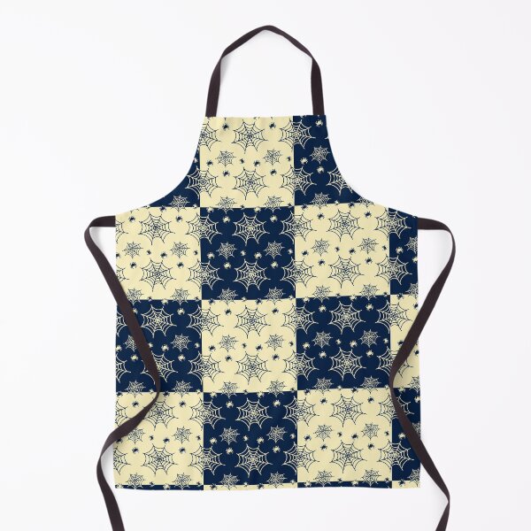 Item preview, Dark blue and lemon interchange web pattern designed and sold by serenebookworm.