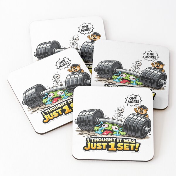 Item preview, I Thought It Was Just 1 Set – Funny Gym Frog Meme Sticker | Relatable Workout Humor designed and sold by les3cerises.