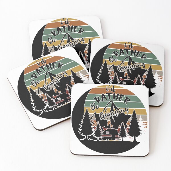 Item preview, I’d Rather Be Camping Vintage Retro Camper Design designed and sold by Ladys-Gents.
