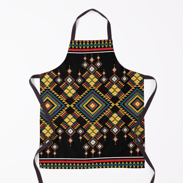 Item preview, Bold Tribal Geometric Pattern on Black Background designed and sold by PowerAntShop.