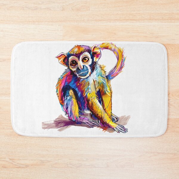Item preview, Psychedelic Rainbow Baby Monkey - Vibrant Neon Animal Art Print designed and sold by DesignArtist.ia.