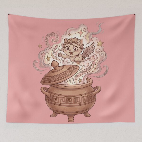 Item preview, Pandora's Box Cat - Cute Cupid Winged Kitten  designed and sold by MythoWorldddd.