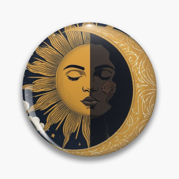 Item preview, Celestial Unity: The Sun and Moon in Perfect Harmony designed and sold by BadNBlerdy.