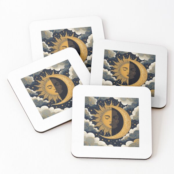 Item preview, Celestial Unity: The Sun and Moon in Perfect Harmony designed and sold by BadNBlerdy.