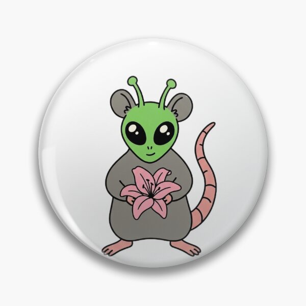 Item preview, Alien Rat Holding a Pink Lily Botanical Mashup designed and sold by ogduckboy.