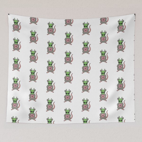 Item preview, Alien Rat Holding a Pink Lily Botanical Mashup designed and sold by ogduckboy.