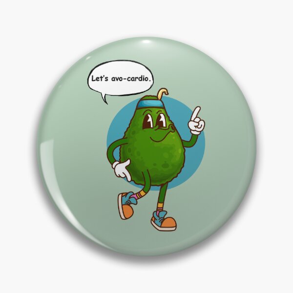 Item preview, Funny Avocado Workout Pun – Let’s Avo-Cardio Cute Cartoon Fitness Sticker designed and sold by RositaArtStudio.