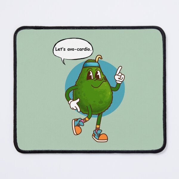 Item preview, Funny Avocado Workout Pun – Let’s Avo-Cardio Cute Cartoon Fitness Sticker designed and sold by RositaArtStudio.