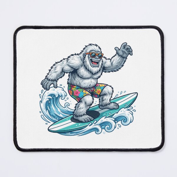 Item preview, Surfing Yeti Abominable Snowman Catching Waves Summer Vibes designed and sold by Kvarny.