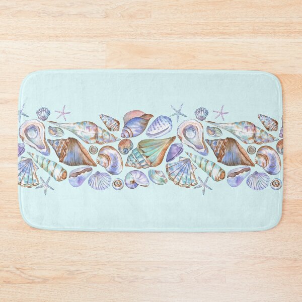 Item preview, Watercolor Sea Treasures Border designed and sold by Flowersforbear.