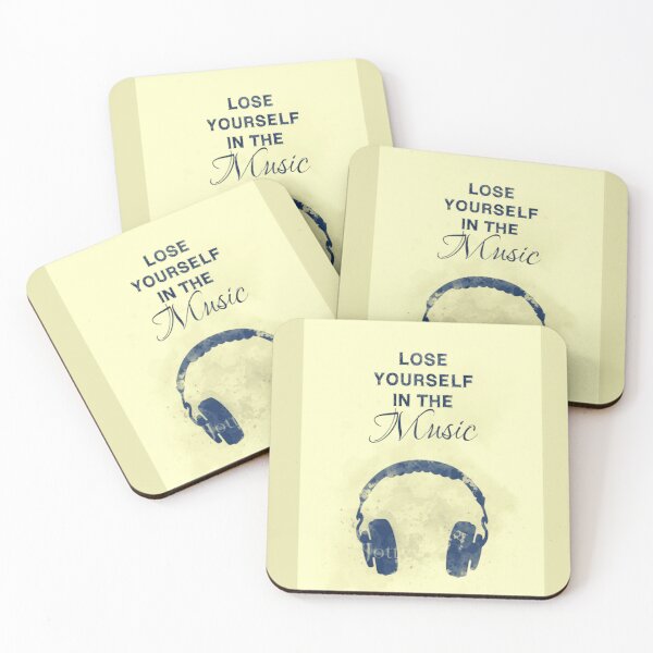 Item preview, Minimal Headphones Art with Inspirational Music Quote designed and sold by Clauando.