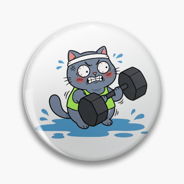Item preview, Kawaii Gym Cat Weightlifting Giant - Dumbbell Funny Fitness Pre Workout Shirt designed and sold by Inna Myrien.