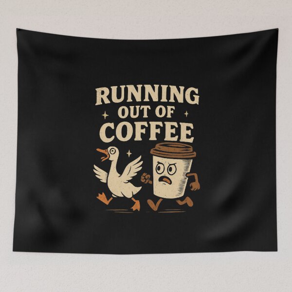 Item preview, Running Out Of Coffee Funny Coffee designed and sold by DemureArtsy.