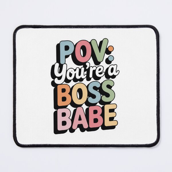Item preview, POV You’re a Boss Babe. Cute Retro Typography Girl Power Quote Design designed and sold by Aarvya Fashion Club ( A.F.C ).
