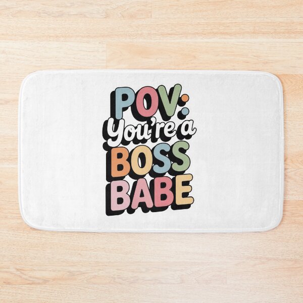 Item preview, POV You’re a Boss Babe. Cute Retro Typography Girl Power Quote Design designed and sold by Aarvya Fashion Club ( A.F.C ).