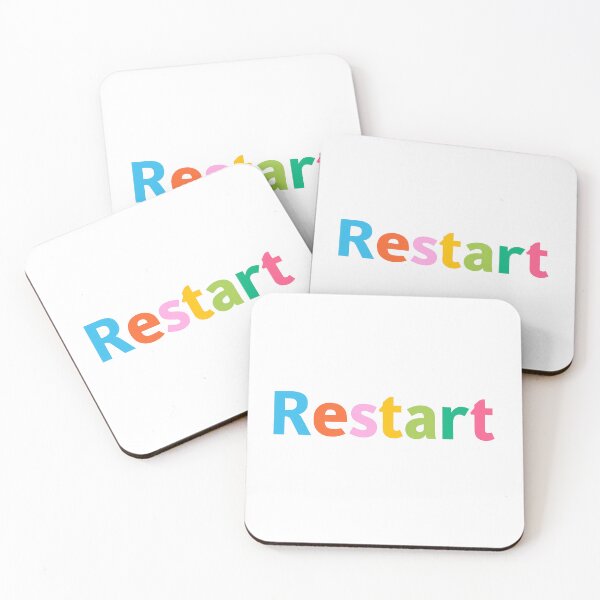 Item preview, Colorful Restart Inspirational Quote Art designed and sold by BobaBunny76.