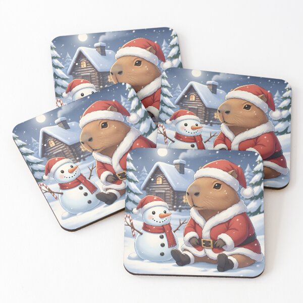 Item preview, A Happy Capybaras Christmas  designed and sold by OooWeeArt.