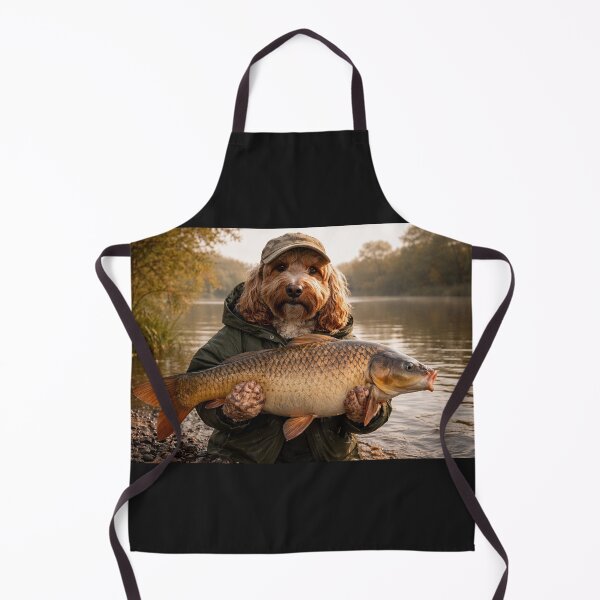 Item preview, Cockapoo Carp Fisherman with a Big Catch designed and sold by Paul Thompson Photography.
