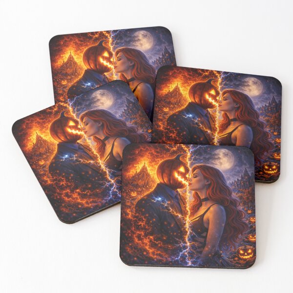 Item preview, Headless Horseman Split Destiny – Fire and Moon Fantasy Art designed and sold by TheHorsemanRidesAgain.