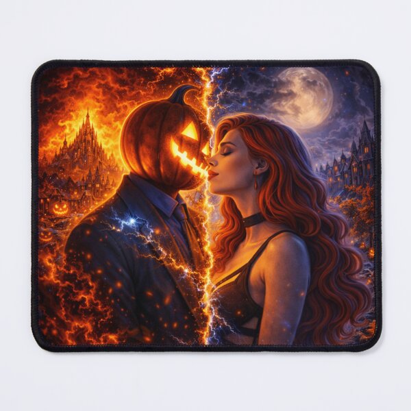 Item preview, Headless Horseman Split Destiny – Fire and Moon Fantasy Art designed and sold by TheHorsemanRidesAgain.