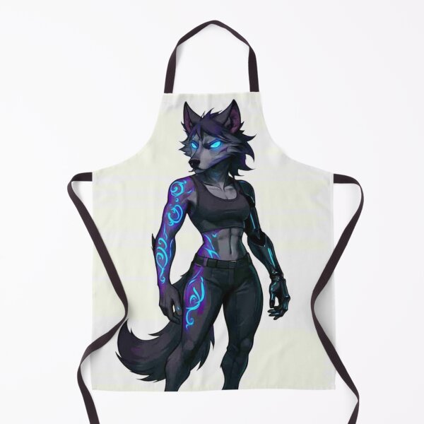 Item preview, Cyberpunk Wolf Girl – Neon Furry Warrior Aesthetic designed and sold by EchoWave11.