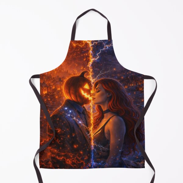Item preview, Headless Horseman Split Destiny – Fire and Moon Fantasy Art designed and sold by TheHorsemanRidesAgain.