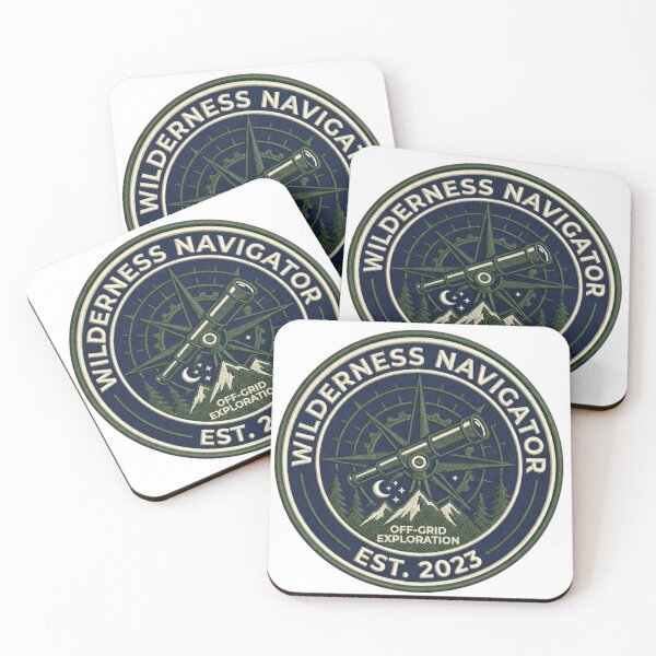 Item preview, Wilderness Navigator: Off-Grid Exploration Vintage Adventure Badge designed and sold by FarDesign.