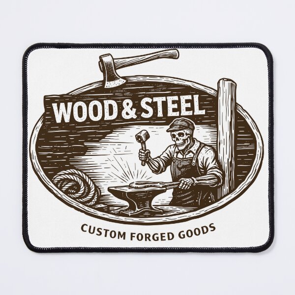 Item preview, Wood & Steel Custom Forged Goods T-Shirt designed and sold by Matinez Pink.
